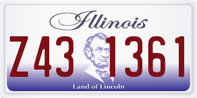 IL license plate Z431361