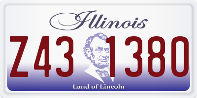 IL license plate Z431380