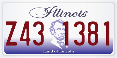 IL license plate Z431381