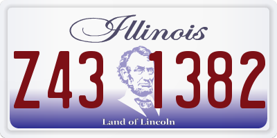 IL license plate Z431382
