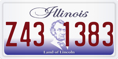 IL license plate Z431383