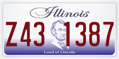 IL license plate Z431387