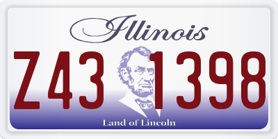 IL license plate Z431398