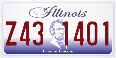 IL license plate Z431401