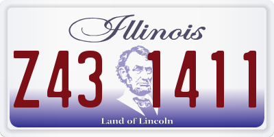 IL license plate Z431411