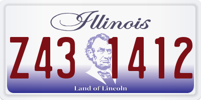 IL license plate Z431412