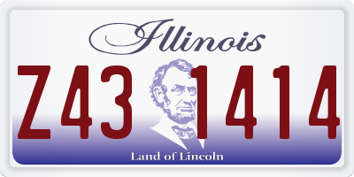 IL license plate Z431414
