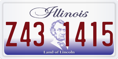IL license plate Z431415