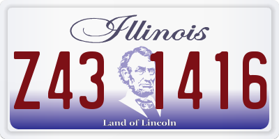 IL license plate Z431416