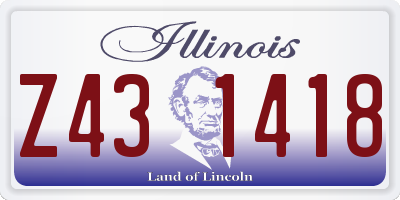 IL license plate Z431418