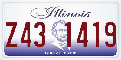 IL license plate Z431419