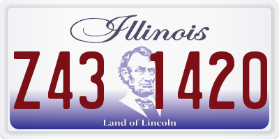 IL license plate Z431420