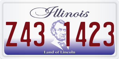 IL license plate Z431423