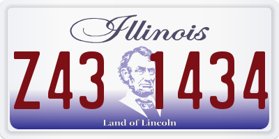 IL license plate Z431434