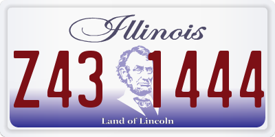 IL license plate Z431444