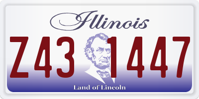 IL license plate Z431447