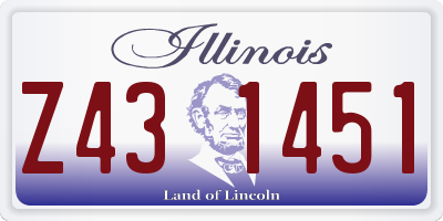 IL license plate Z431451
