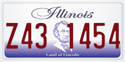 IL license plate Z431454