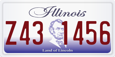 IL license plate Z431456