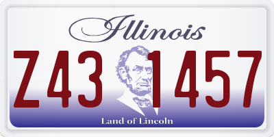 IL license plate Z431457
