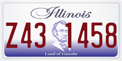IL license plate Z431458