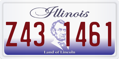 IL license plate Z431461