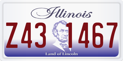 IL license plate Z431467