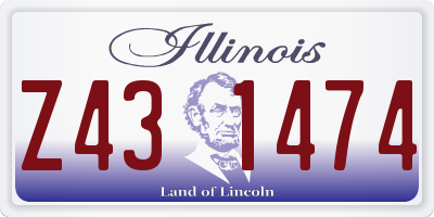 IL license plate Z431474