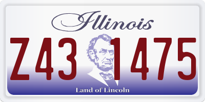 IL license plate Z431475