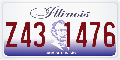 IL license plate Z431476