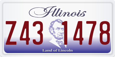 IL license plate Z431478