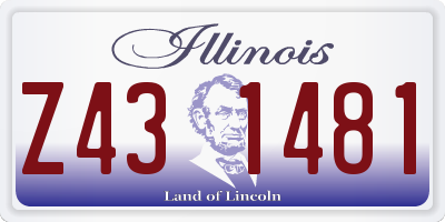 IL license plate Z431481