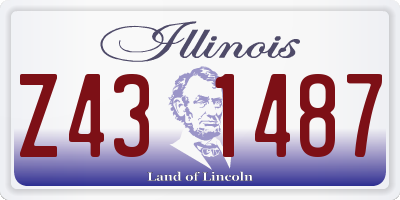 IL license plate Z431487