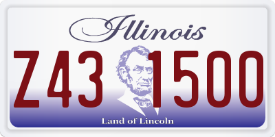 IL license plate Z431500