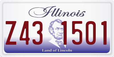 IL license plate Z431501