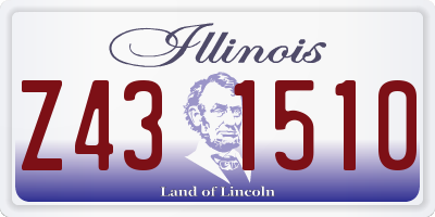 IL license plate Z431510