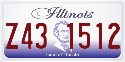 IL license plate Z431512