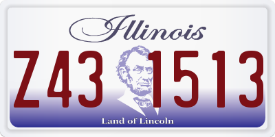 IL license plate Z431513
