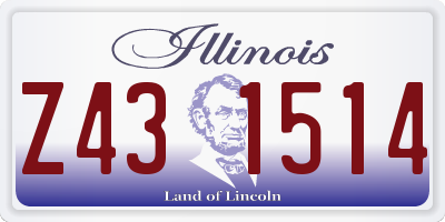 IL license plate Z431514