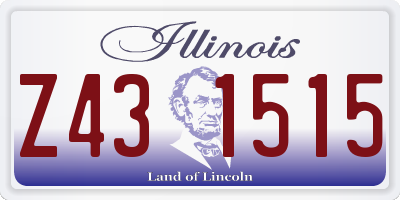 IL license plate Z431515