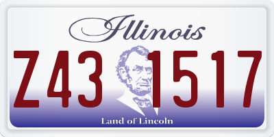 IL license plate Z431517