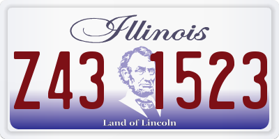 IL license plate Z431523