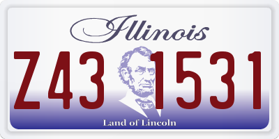 IL license plate Z431531