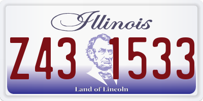 IL license plate Z431533