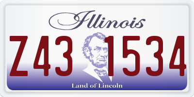 IL license plate Z431534