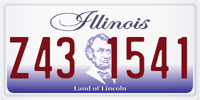 IL license plate Z431541