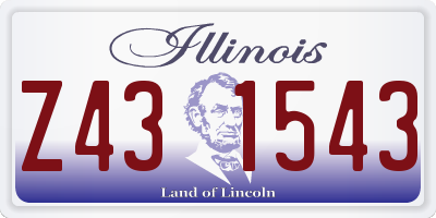 IL license plate Z431543