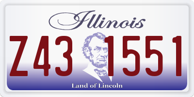 IL license plate Z431551