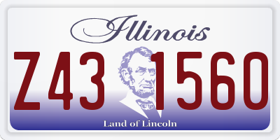 IL license plate Z431560
