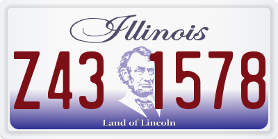 IL license plate Z431578